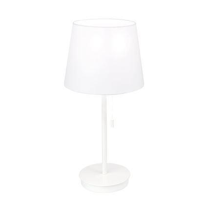 Tischleuchte mit USB-Anschluss LUDWIG 1xE27/40W/230V 50 cm weiß