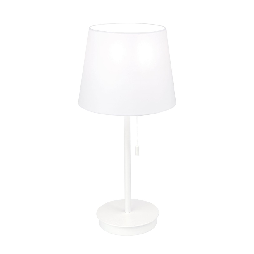 Tischleuchte mit USB-Anschluss LUDWIG 1xE27/40W/230V 50 cm weiß