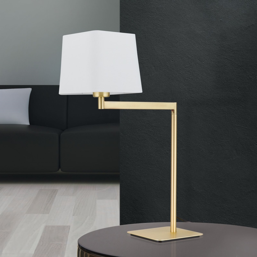 Tischleuchte CARLTON 1xE27/40W/230V weiß/golden