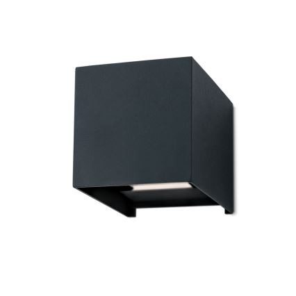 LED Außenwandleuchte CUBE 2xLED/3W/230V IP54 Anthrazit