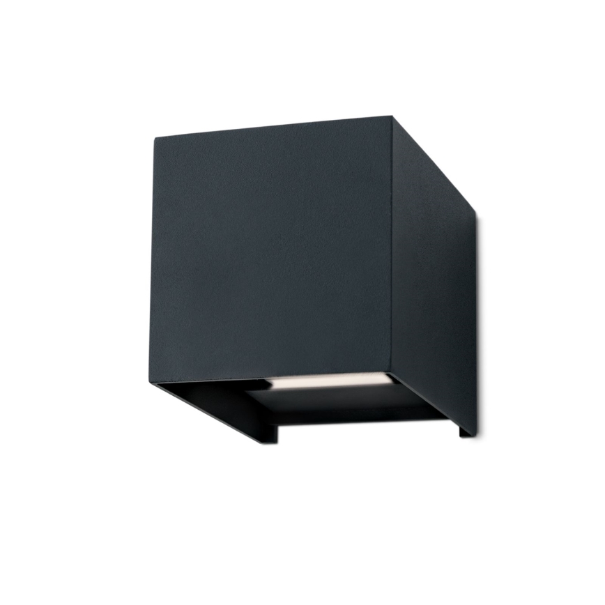 LED Außenwandleuchte CUBE 2xLED/3W/230V IP54 Anthrazit