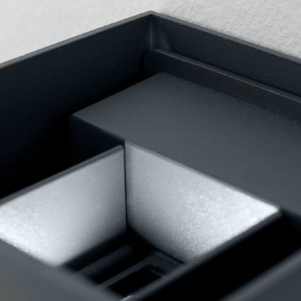 LED Außenwandleuchte CUBE 2xLED/3W/230V IP54 Anthrazit