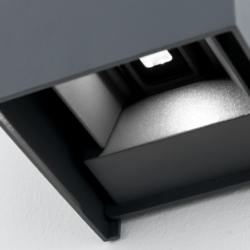 LED Außenwandleuchte CUBE 2xLED/3W/230V IP54 Anthrazit