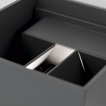 LED Außenwandleuchte mit Bewegungs- und Dämmerungssensor CUBE-S LED/13W/230V IP54 Anthrazit