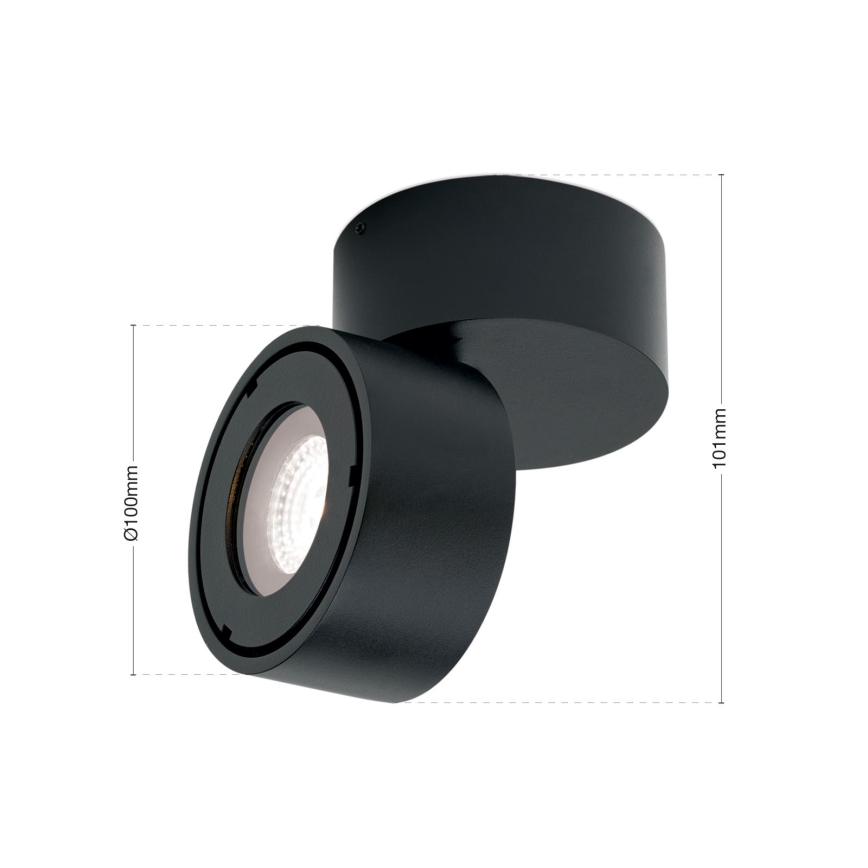 LED Dimmbares Badezimmer-Einbaustrahler HARVEY LED/15W/230V IP65 Schwarz