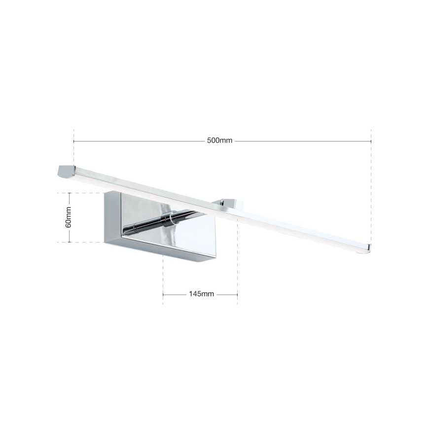 LED-Bilderleuchte PUBLIO LED/10W/230V 50 cm glänzendes Chrom