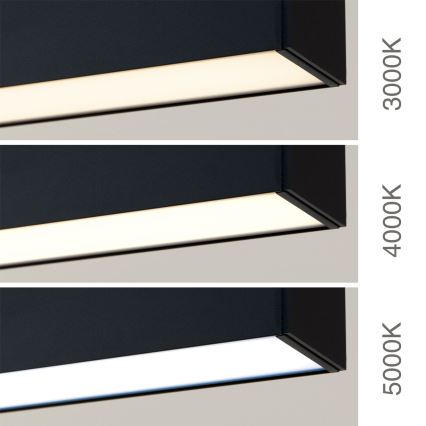 LED Decken-/Pendelleuchte 2-in-1 PALKKI LED/38W/230V 3000/4000/5000K schwarz