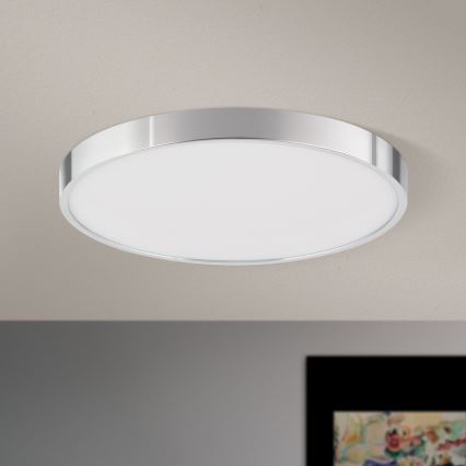 LED-Deckenleuchte BULLY LED/28W/230V d 28 cm glänzendes Chrom