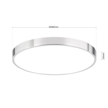 LED-Deckenleuchte BULLY LED/28W/230V d 28 cm glänzendes Chrom