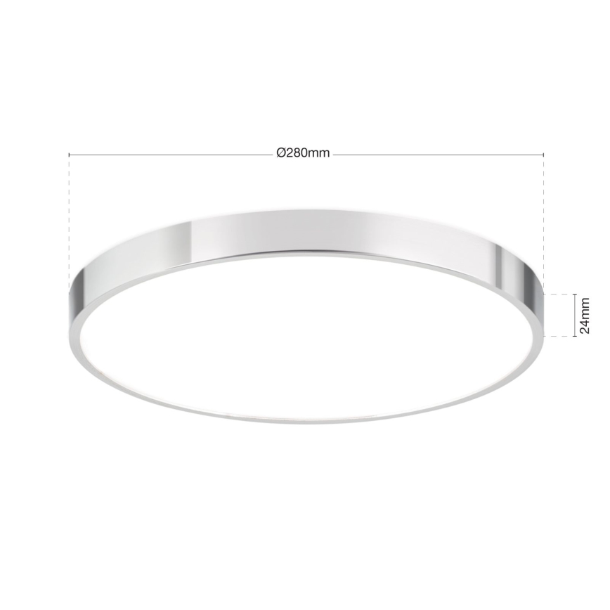 LED-Deckenleuchte BULLY LED/28W/230V d 28 cm glänzendes Chrom