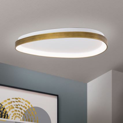 LED-Deckenleuchte CHARLIE LED/48W/230V d 65 cm golden