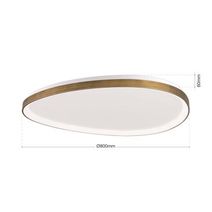 LED-Deckenleuchte CHARLIE LED/72W/230V d 80 cm golden