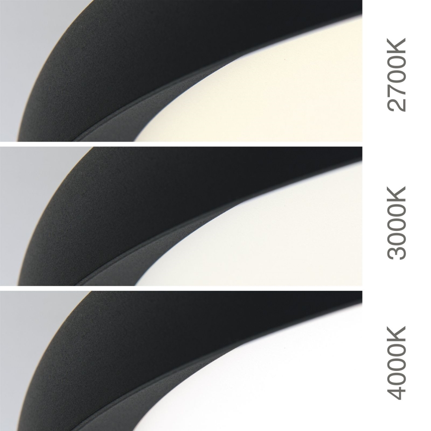 LED-Deckenleuchte KANT LED/50W/230V 2700/3200/4000K Ø 60 cm schwarz