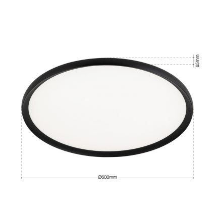 LED-Deckenleuchte KANT LED/50W/230V 2700/3200/4000K Ø 60 cm schwarz