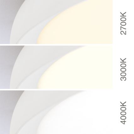 LED-Deckenleuchte KANT, 66 W, 230 V, 2700/3000/4000 K, Ø 80 cm, weiß