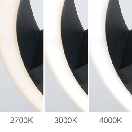 LED-Deckenleuchte KOLK LED/40W/230V 2700/3000/4000K Ø 40 cm schwarz