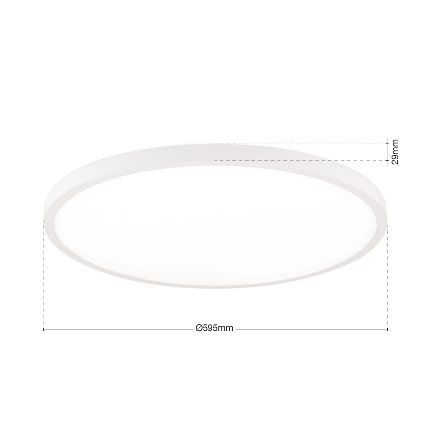 Dimmbare LED-Deckenleuchte DISC LED/46W/230V 2700/3000/4000K Ø 60 cm weiß