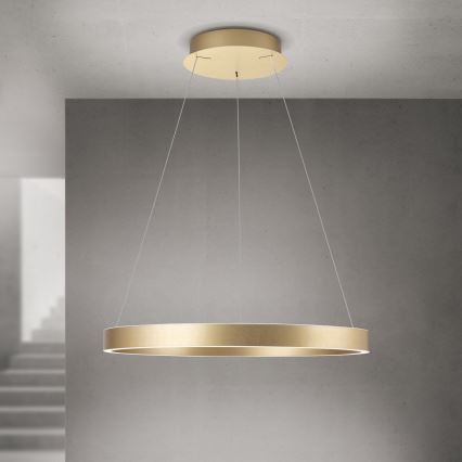 Orion - Dimmbare LED-Pendelleuchte an Seil KOLK LED/60W/230V 2700/3000/4000K Ø 60 cm gold