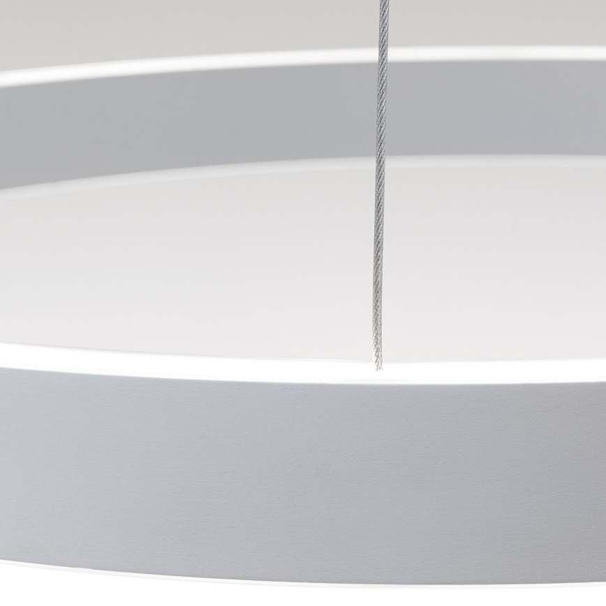 Orion - LED dimmbare Pendelleuchte mit Seilaufhängung KOLK LED/60W/230V 2700/3000/4000K Ø 60 cm weiß