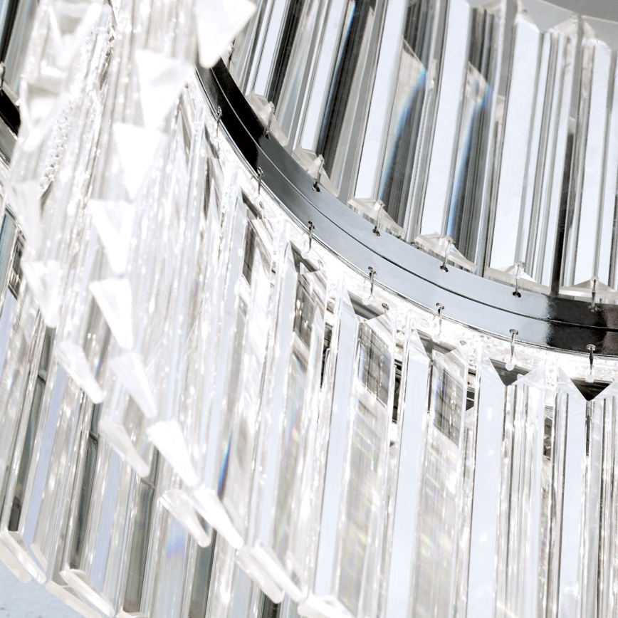 LED dimmbares Kristall-Deckenleuchte PRISM LED/80W/230V Ø 55 cm glänzender Chrom