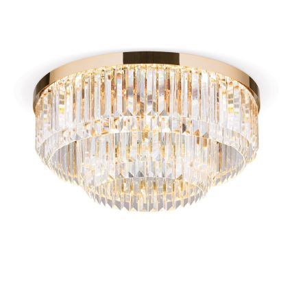 LED dimmbares Kristall-Deckenleuchte PRISM LED/80W/230V Ø 55 cm 24K Gold