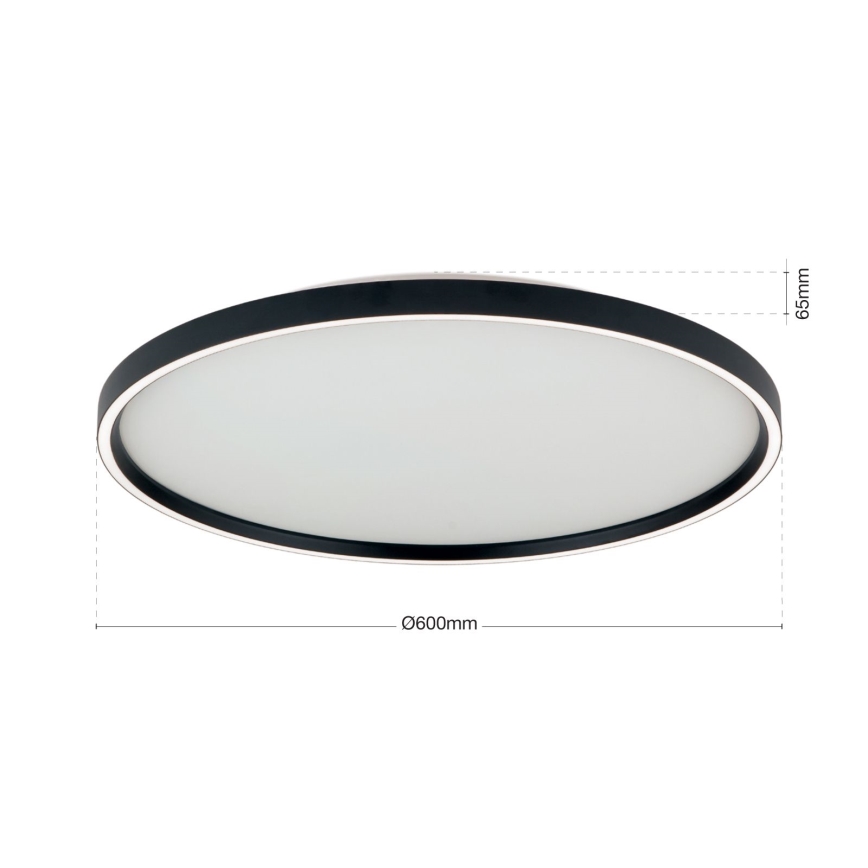 LED Dimmbares Deckenleuchte MASCA LED/47W/230V 2700/3350/4000K Ø 60 cm Schwarz