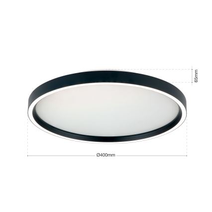 LED Dimmbares Deckenleuchte MASCA LED/36W/230V 2700/3350/4000K Ø 40 cm Schwarz