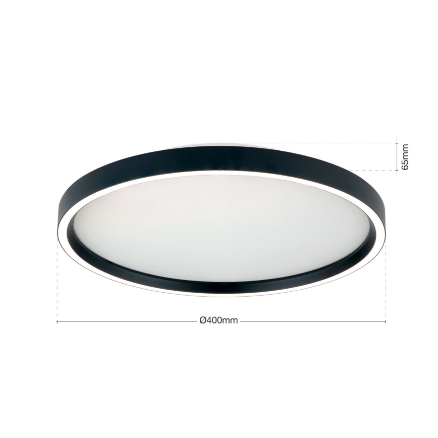 LED Dimmbares Deckenleuchte MASCA LED/36W/230V 2700/3350/4000K Ø 40 cm Schwarz