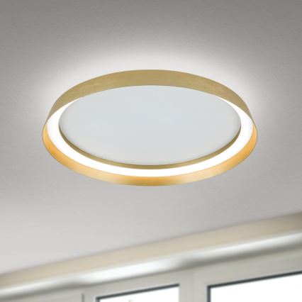 LED dimmbares Deckenleuchte MANTA LED/38W/230V 2700/3000/4000K Ø 45 cm gold