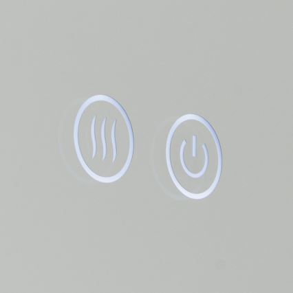 LED Badezimmer-Wandspiegel mit beheizter Oberfläche und Hintergrundbeleuchtung FOCUS LED/18W/230V 3000/4200/6000K Ø 45 cm IP44