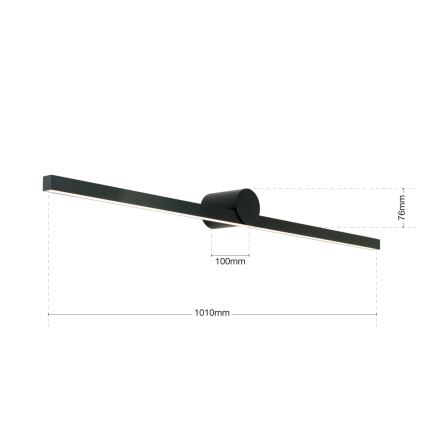 LED-Spiegelbeleuchtung für Badezimmer BEAUTY LED/24W/230V 101 cm IP54 schwarz