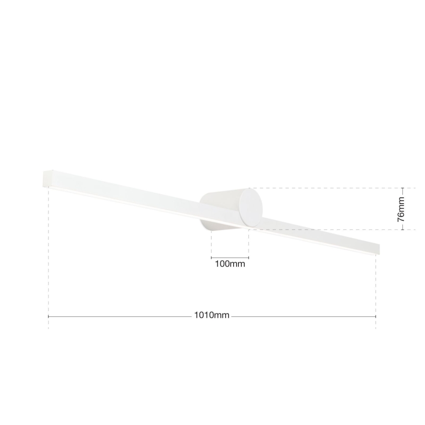 LED-Spiegelbeleuchtung für Badezimmer BEAUTY LED/24W/230V 101 cm IP54 weiß