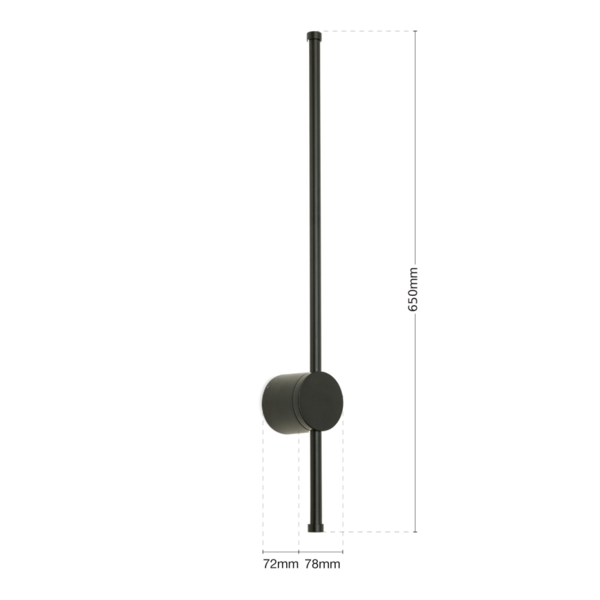 LED-Spiegelbeleuchtung für Badezimmer FERDINAND LED/12W/230V IP54 schwarz