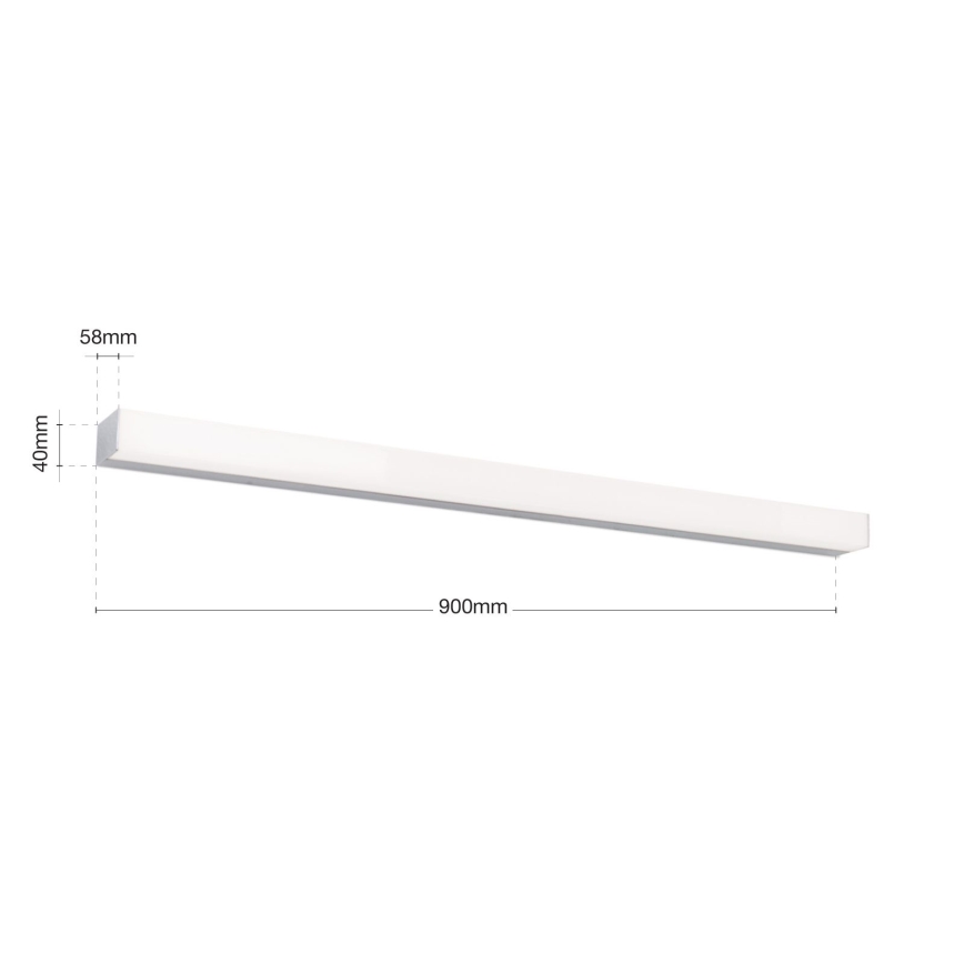 LED-Spiegelbeleuchtung für Badezimmer HORIZON LED/18W/230V 3000/4000K 90 cm IP44 silbern