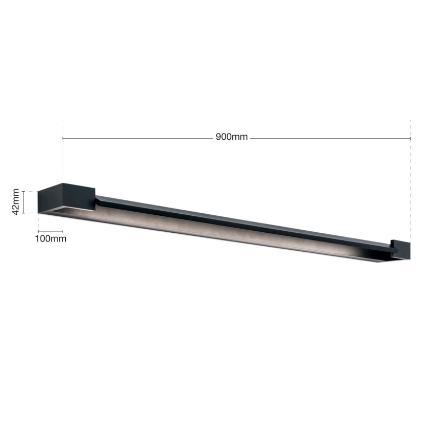 LED-Spiegelbeleuchtung für Badezimmer MARILYN LED/24W/230V 90 cm IP44 schwarz