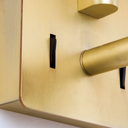 LED Wandleuchte CARLTON 1xE27/40W/230V + LED/3W Weiß/Gold