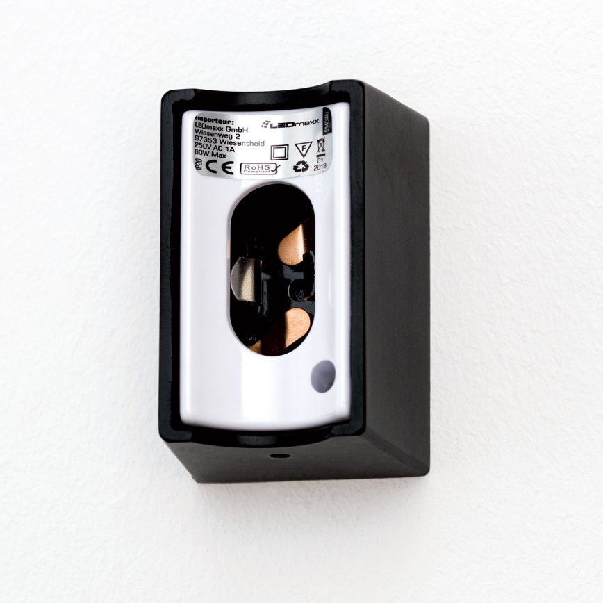 LED-Wandleuchte VISAGIST 1xS14d/8W/230V schwarz