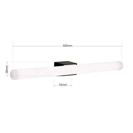 LED-Wandleuchte VISAGIST 1xS14d/8W/230V schwarz