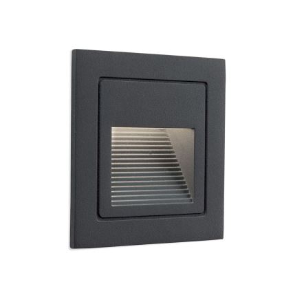 LED Einbauleuchte LORO LED/2W/230V IP65 Anthrazit