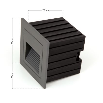 LED Einbauleuchte LORO LED/2W/230V IP65 Anthrazit