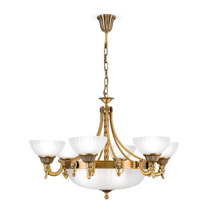 Kronleuchter an Kette ROCCA 9xE27/60W/230V d 75 cm bronzen/weiß