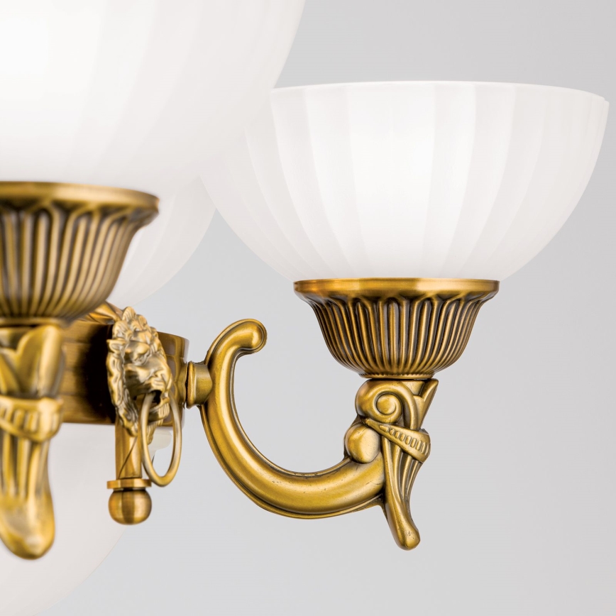 Kronleuchter an Kette ROCCA 9xE27/60W/230V d 75 cm bronzen/weiß