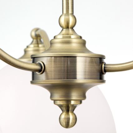 Hängeleuchte an Kette OLD LAMP 3xE27/40W/230V d 65 cm weiß/Messing