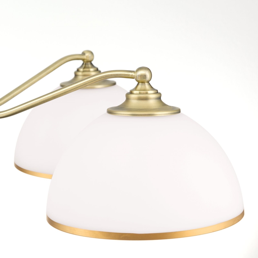 Kronleuchter an Kette OLD LAMP 5xE27/40W/230V d 75 cm weiß/Messing