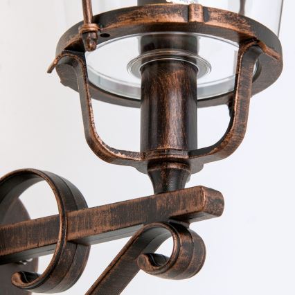 Outdoor-Wandleuchte KENZO 1xE27/100W/230V IP44 bronzen/Patina