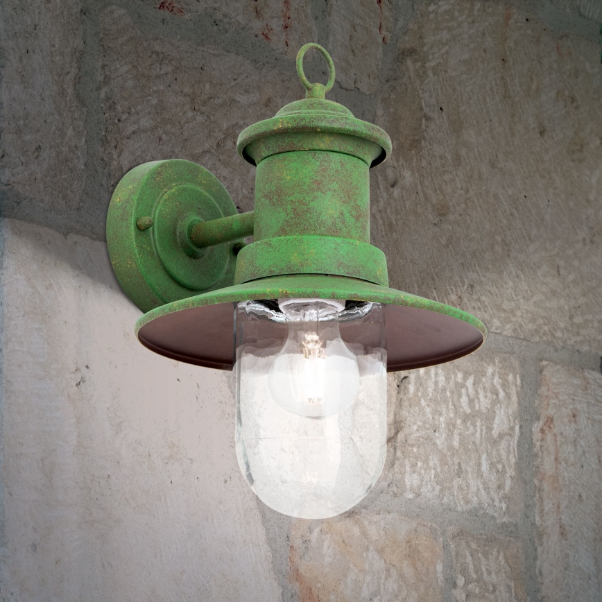 Outdoor-Wandleuchte LEONIE 1xE27/60W/230V IP44 grün