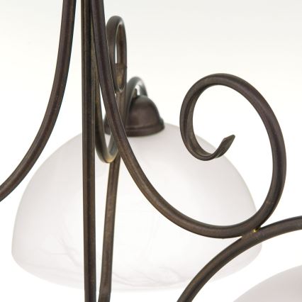 Pendelleuchte an Kette RULA 3xE27/40W/230V Ø 70 cm weiß/bronze