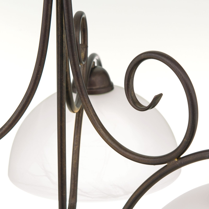 Pendelleuchte an Kette RULA 3xE27/40W/230V Ø 70 cm weiß/bronze