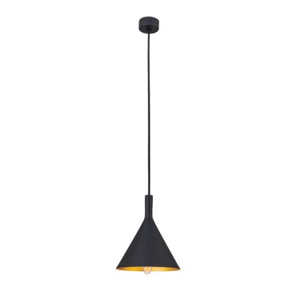 Pendelleuchte an Kabel GUNDA 1xE14/40W/230V Ø 16,5 cm schwarz/gold