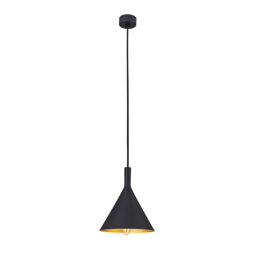 Pendelleuchte an Kabel GUNDA 1xE14/40W/230V Ø 16,5 cm schwarz/gold